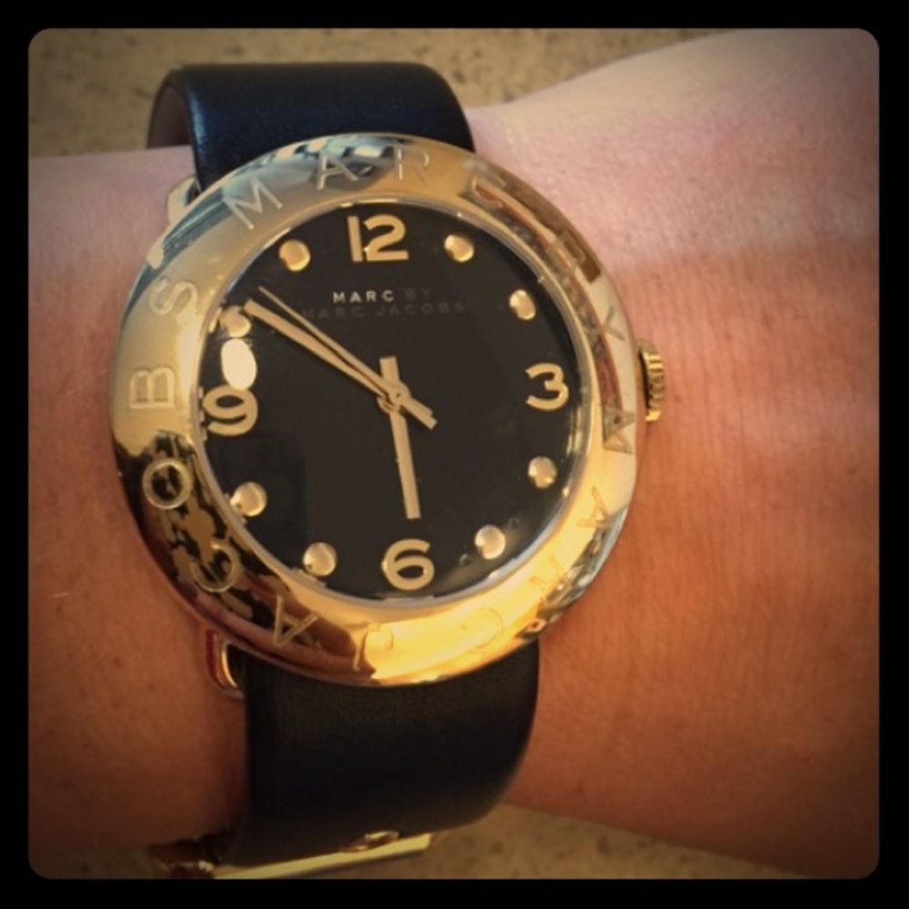 Marc by Marc Jacobs Watch - Black Leather Strap